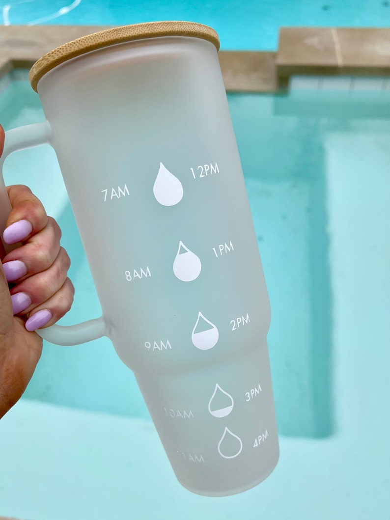40oz Glass Tumbler, Water Tracking Tumbler, Glass Cups, Glass Tumbler, 40oz Tumblers, Glassware, Glass Cup