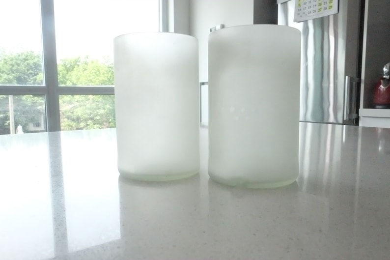 8, 10, 12, 16 Ounce Clear Wine Bottle Glasses | Upcycled Tumblers | Cups