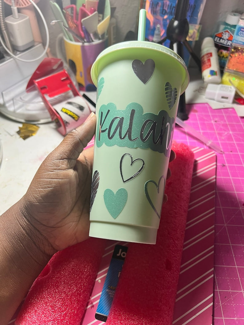 Clear Transparent Reusable Cold Cup 24oz