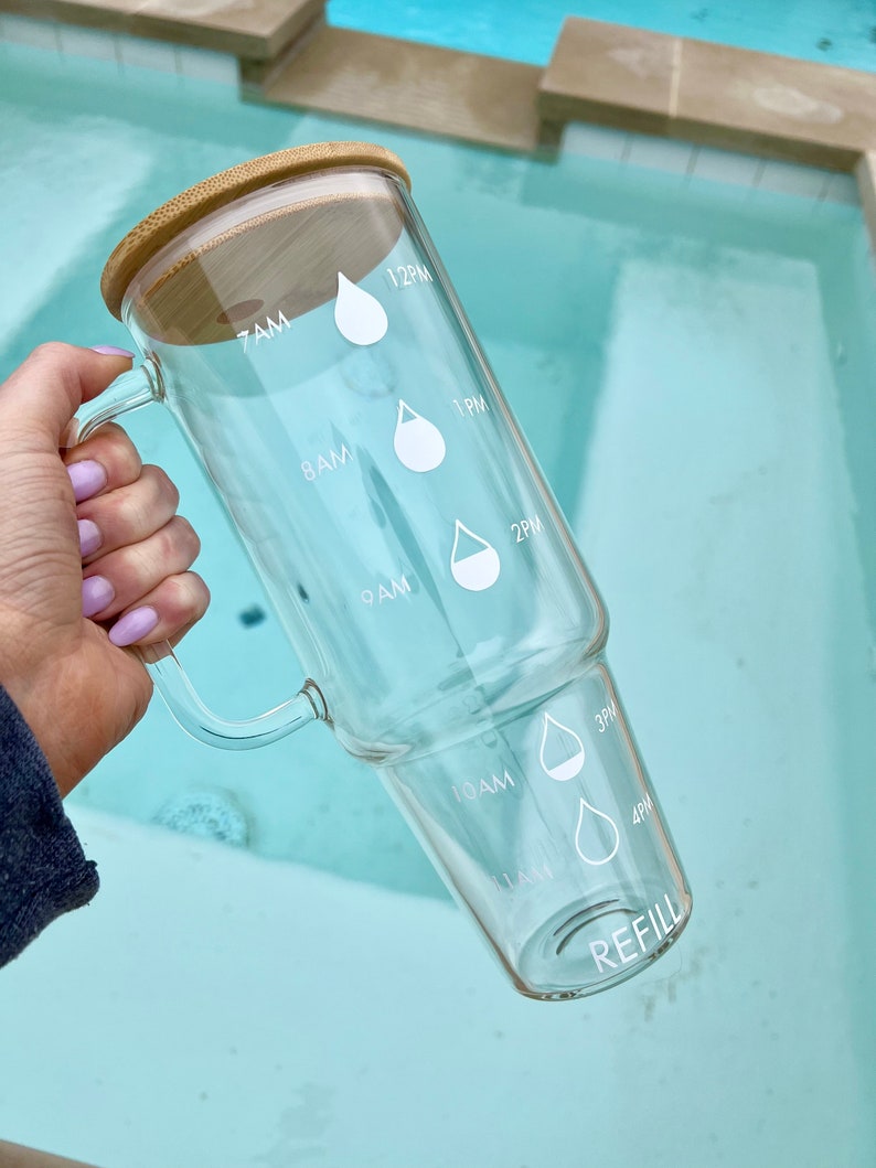 40oz Glass Tumbler, Water Tracking Tumbler, Glass Cups, Glass Tumbler, 40oz Tumblers, Glassware, Glass Cup