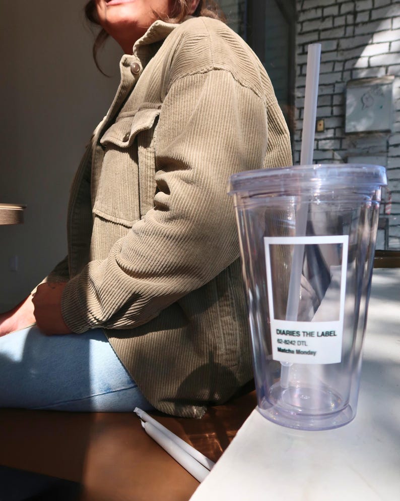 16oz Double Walled Clear Acrylic Matcha Swatch Tumbler